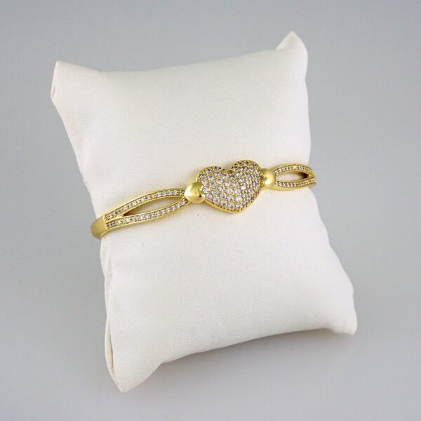 Women Bangles/ Pulsos Dama/  Zircon Stone/  14K Real Color// P293