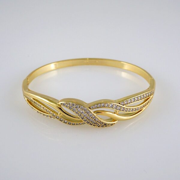 Bangles Women/ Pulsos Dama/  Zircon Stone/  14K Real Color// P240