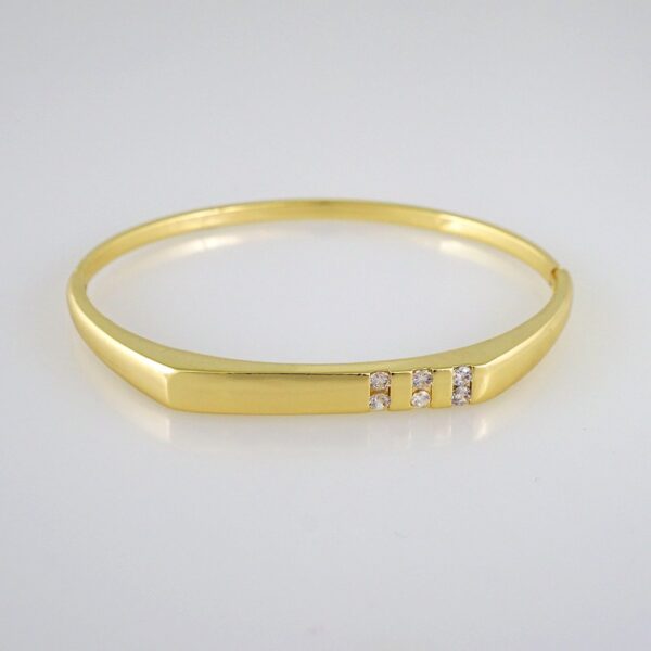 Women Bangles/ Pulsos Dama/  Zircon Stone/  14K Real Color// P292