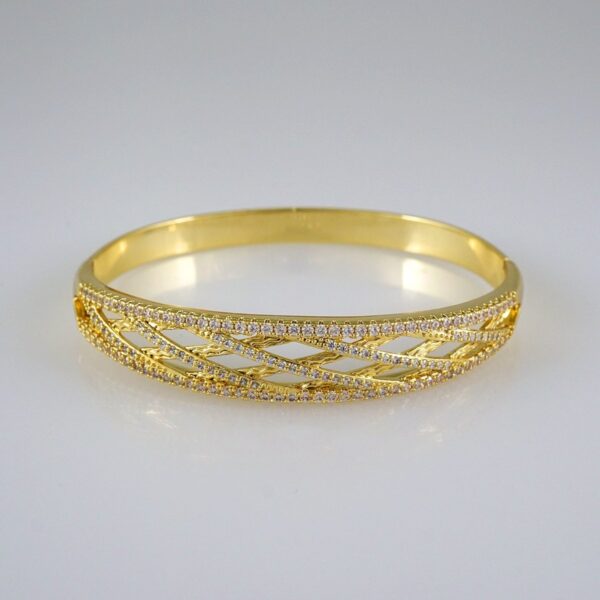 Bangles Women/ Pulsos Dama/  Zircon Stone/  14K Real Color// P244