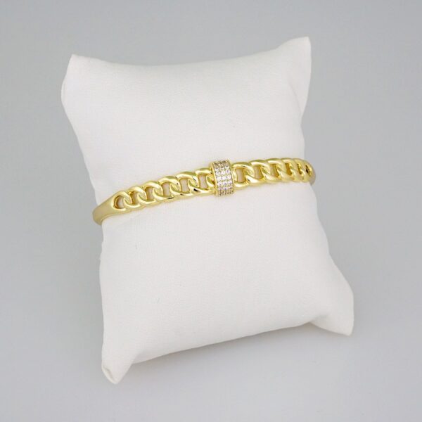 Bangles Women/ Pulsos Dama/  Zircon Stone/  14K Real Color// P250