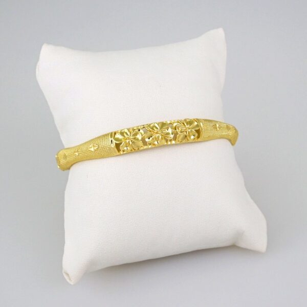 Bangles Women/ Pulsos Dama/ Plain/ 14K Real Color// P254
