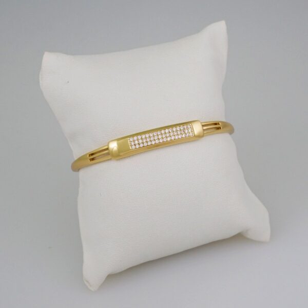 Women Bangles/ Pulsos Dama/ Zircon Stone/ 14K Real Color// P277