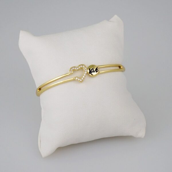Women Bangles/ Pulsos Dama/  Zircon Stone/  14K Real Color// P290