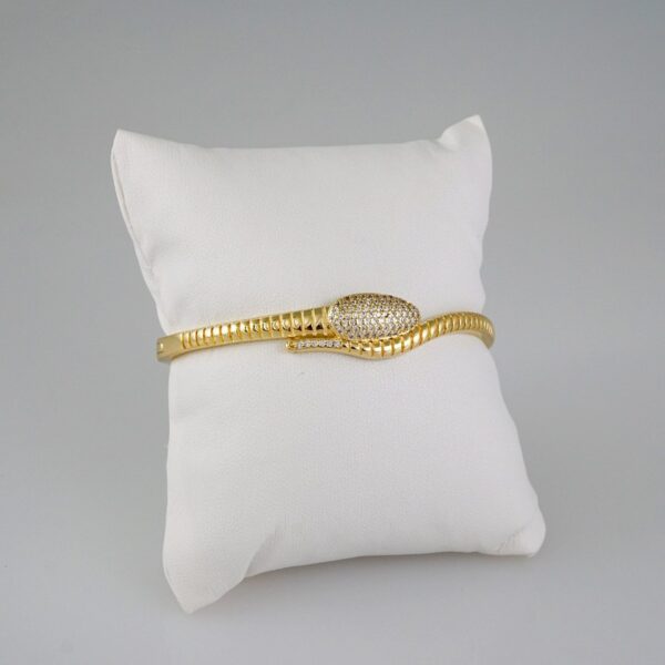 Women Bangles/ Pulsos Dama/  Zircon Stone/  14K Real Color// P316