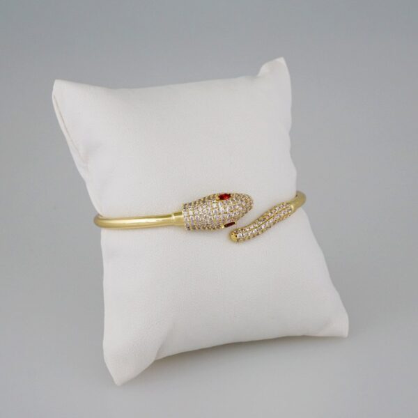 Women Bangles/ Pulsos Dama/ Zircon Stone/ 14K Real Color// P318