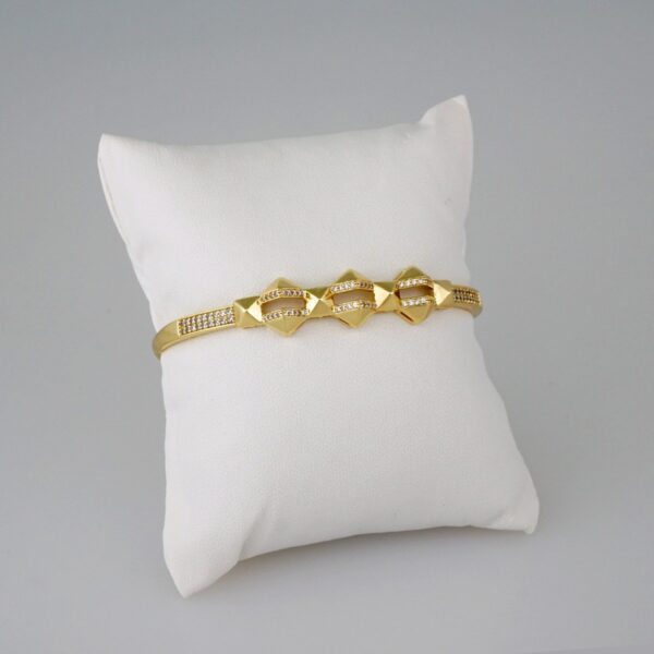 Women Bangles/ Pulsos Dama/  Zircon Stone/  14K Real Color// P320
