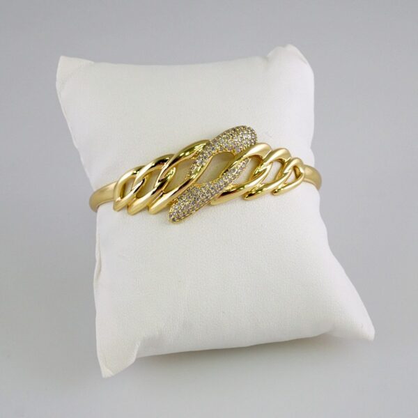 Women Bangles/ Pulsos Dama/  Zircon Stone/  14K Real Color// P331