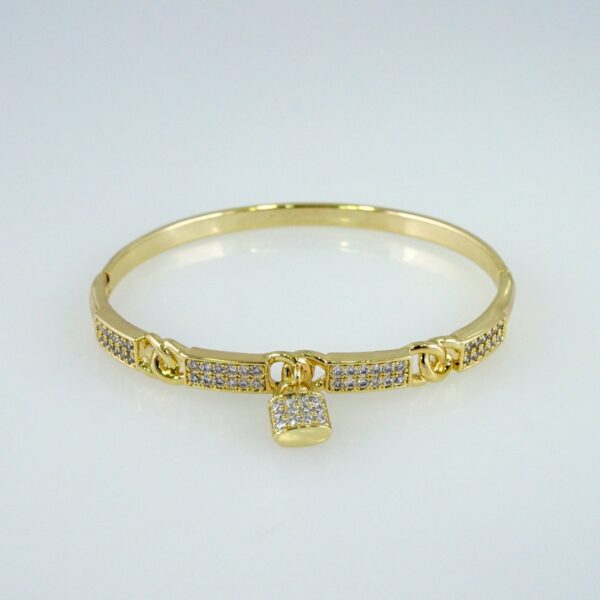 Women Bangles/ Pulsos Dama/  Zircon Stone/  14K Real Color// P340
