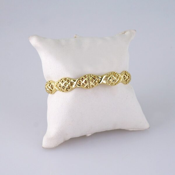 Women's Bangle - Pulso Dama - Zircon Stone - 14K Real Color - Stainless Steel - P363