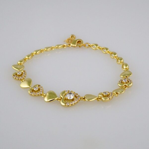 Bracelets Women/ Pulseras Dama/  Zircon Stone/ 14K Real Color// B483