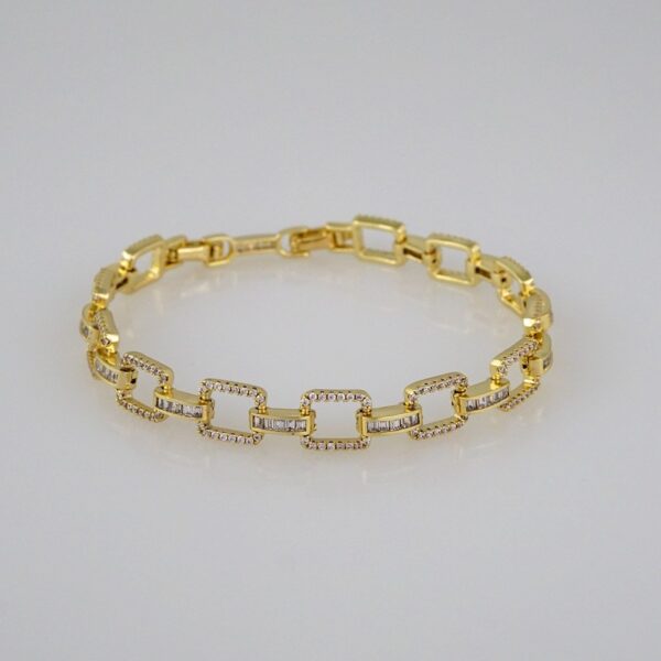 Bracelets Women/ Pulseras Dama/  Zircon Stone/ 14K Real Color// B485