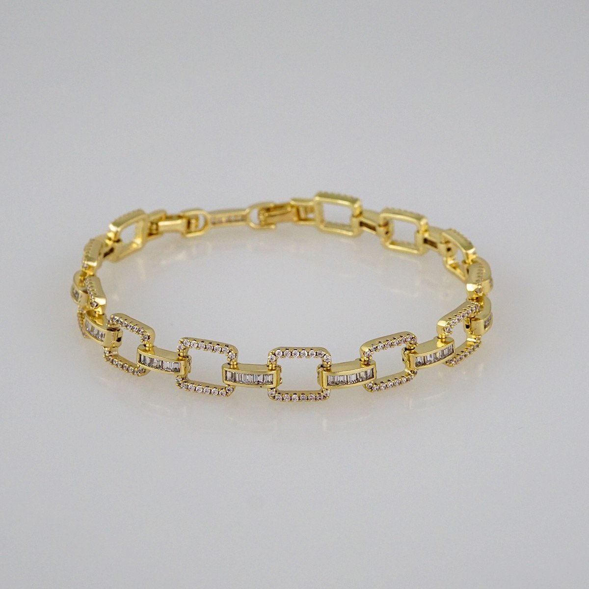 Bracelets Women/ Pulseras Dama/ Zircon Stone/ 14K Real Color// B485