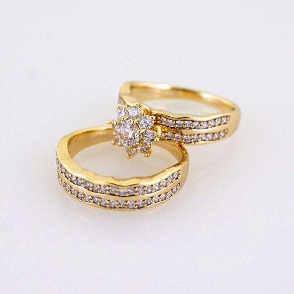 Women Ring/ Anillos Damas/ Wedding Ring/ Zircon Stone/ 14K Real Color// R0109E