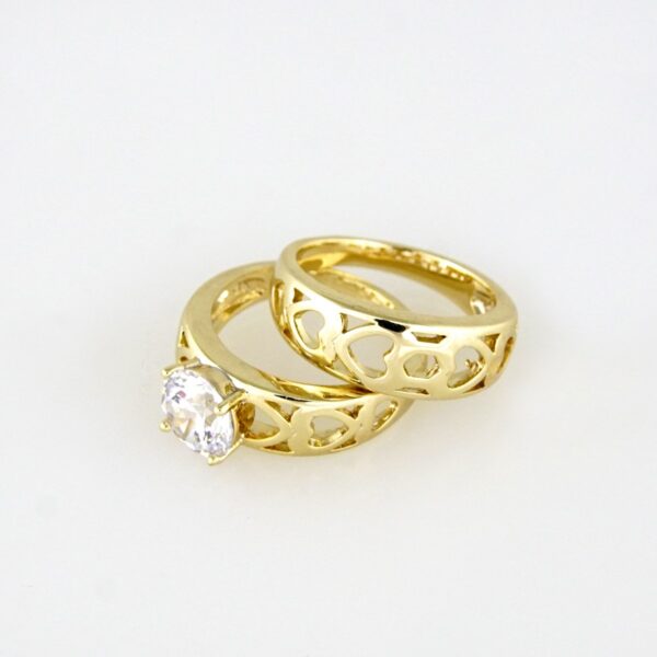 Woman Ring/ Anillos Damas/ Wedding Ring/ Zircon Stone/ 14K Real Color// R052E