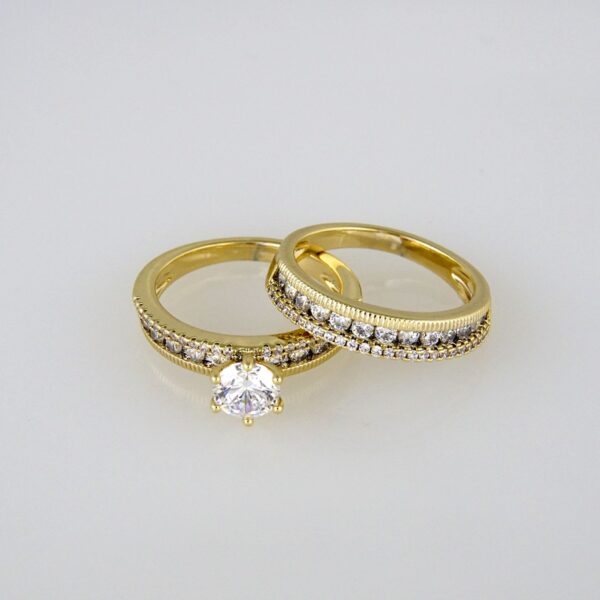 Woman Ring/ Anillos Damas/ Wedding Ring/ Zircon Stone/ 14K Real Color// R061E