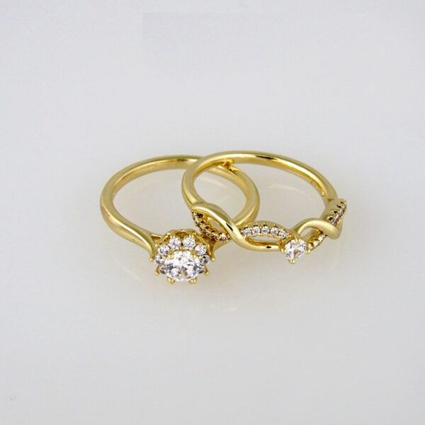 Woman Ring/ Anillos Damas/ Wedding Ring/  Zircon Stone/  14K Real Color// R062E