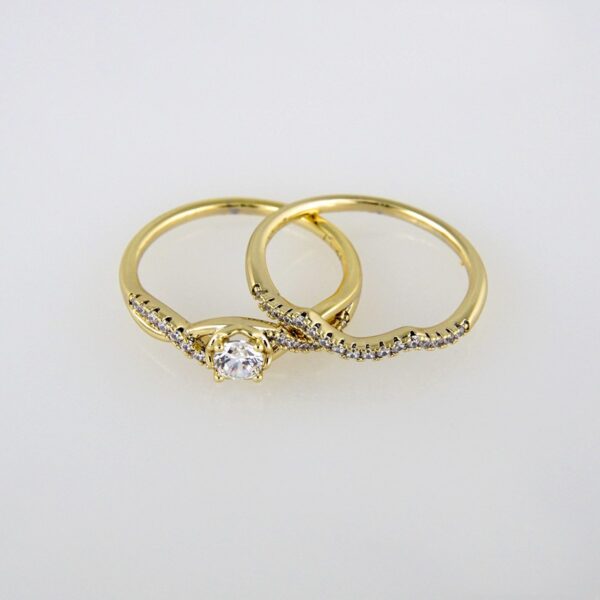 Woman Ring/ Anillos Damas/ Wedding Ring/  Zircon Stone/  14K Real Color// R065E