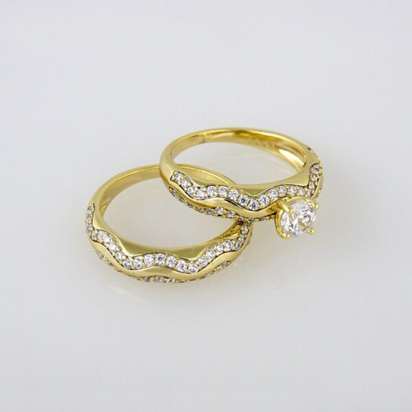 Woman Ring/ Anillos Damas/ Wedding Ring/  Zircon Stone/  14K Real Color// R067E