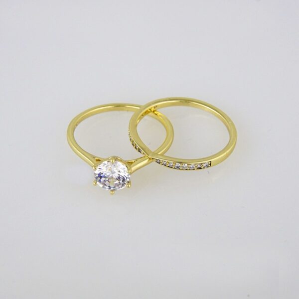 Woman Ring/ Anillos Damas/ Wedding Ring/ Zircon Stone/ 14K Real Color// R072E