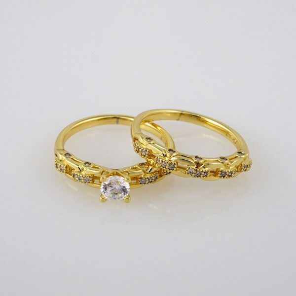 Woman Ring/ Anillos Damas/ Wedding Ring/  Zircon Stone/  14K Real Color// R075E