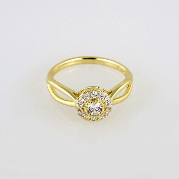 Woman Ring/ Anillos Damas/   14K Real Color/  Zircon Stone// R085