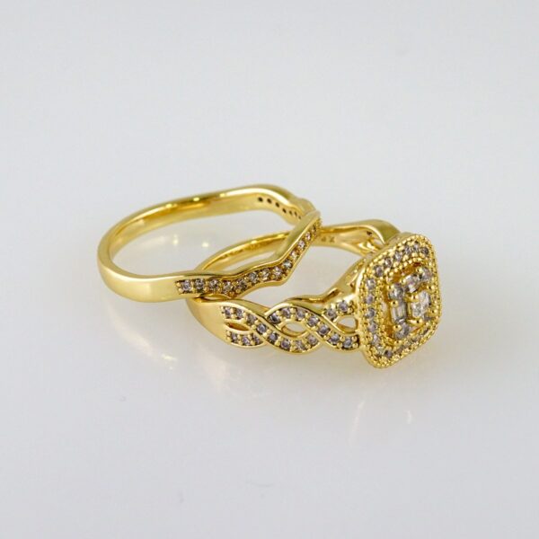 Women Ring/ Anillos Damas/ Wedding Ring/ Zircon Stone/ 14K Real Color// R091E
