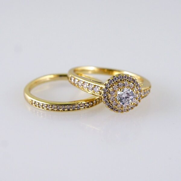 Women Ring/ Anillos Damas/ Wedding Ring/ Zircon Stone/ 14K Real Color// R096E