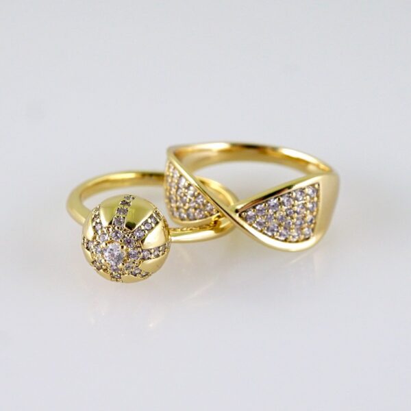 Women Ring/ Anillos Damas/  Wedding Ring/  Zircon Stone/  14K Real Color// R097E