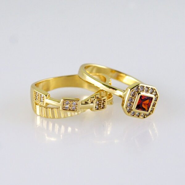 Women Ring/ Anillos Damas/ Wedding Ring/ Zircon Stone/ 14K Real Color// R0100E