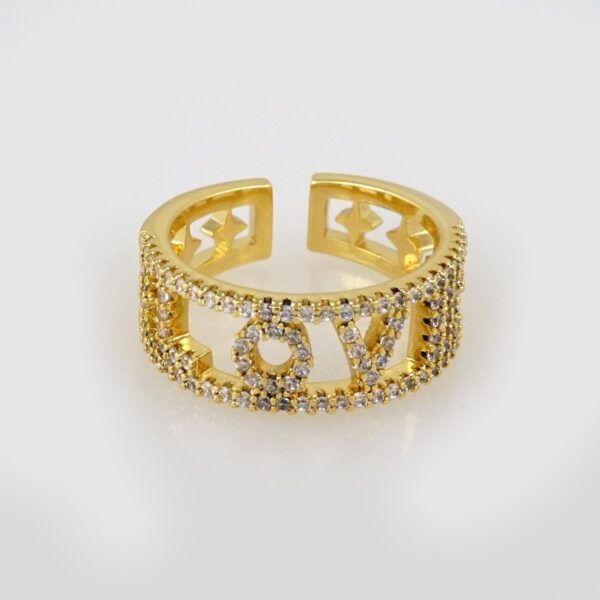 Woman Ring/ Anillos Damas/   14K Real Color/  Zircon Stone/ Ajustable// R103