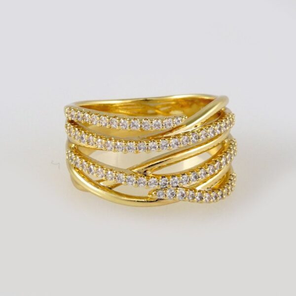 Woman Ring/ Anillos Damas/  14K Real Color/  Zircon Stone// R128