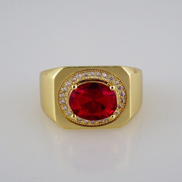 Men Ring/ Anillos Caballero/   14K Real Color/  Zircon Stone// R220