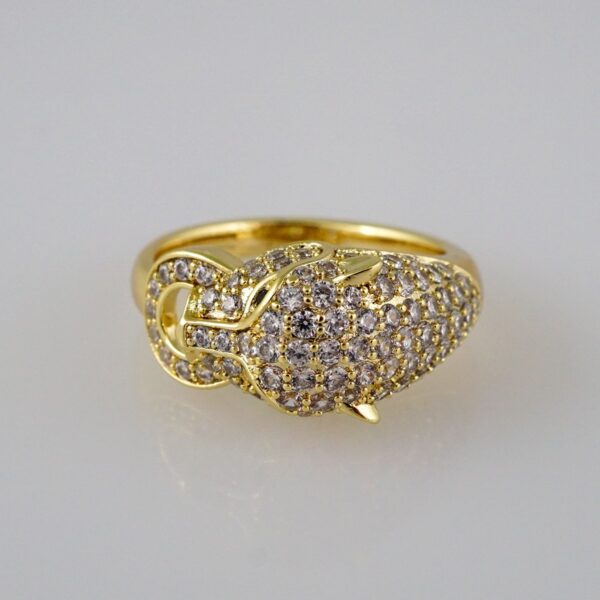 Women Ring/ Anillos Damas/   14K Real Color/  Zircon Stone/ Tigre/ R234