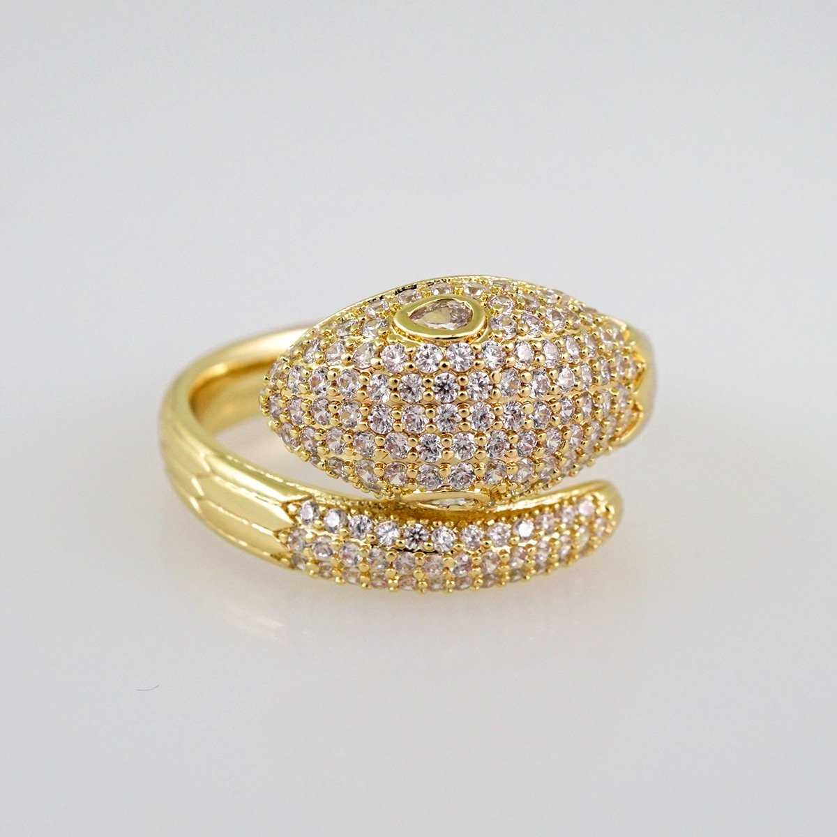 Women Ring/ Anillos Damas/ 14K Real Color/ Zircon Stone// R271
