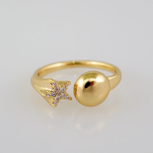 Women Ring/ Anillos Damas/  14K Real Color/  Zircon Stone// R354