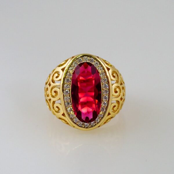 Women Ring/ Anillos Damas/  14K Real Color/  Zircon Stone// R359