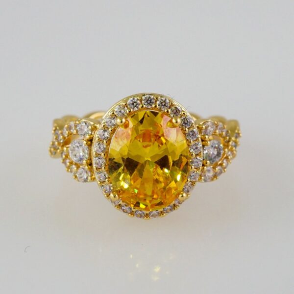 Women Ring/ Anillos Damas/  14K Real Color/  Zircon Stone// R383