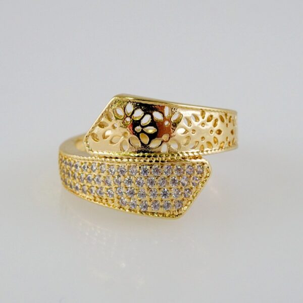 Women Ring/ Anillos Damas/  14K Real Color/  Zircon Stone// R384