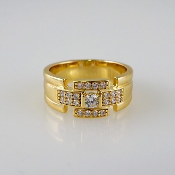 Women Ring/ Anillos Damas/  14K Real Color/  Zircon Stone// R413