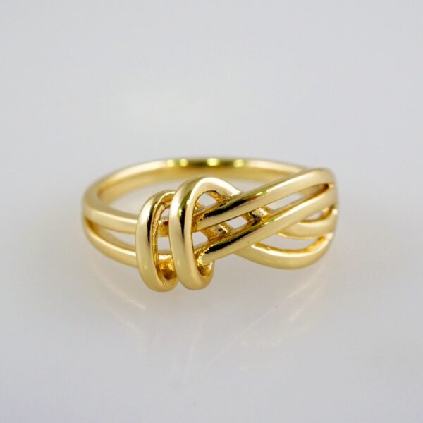 Women Ring/ Anillos Damas/  14K Real Color/  Plain// R449