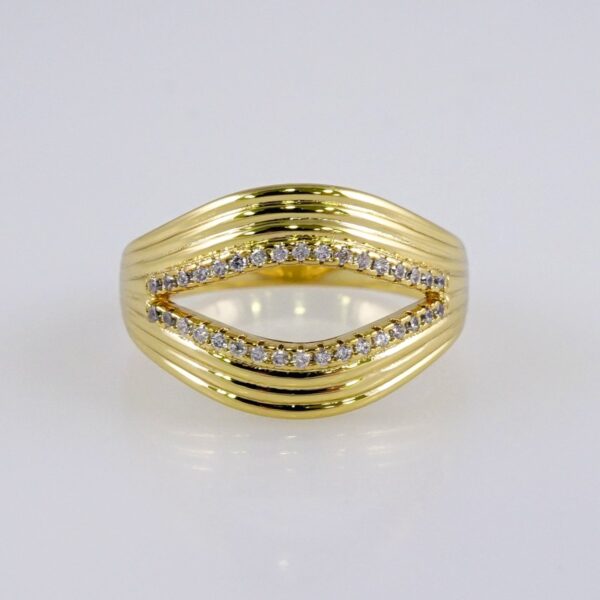 Women Ring/ Anillos Damas/  14K Real Color/  Zircon Stone// R486