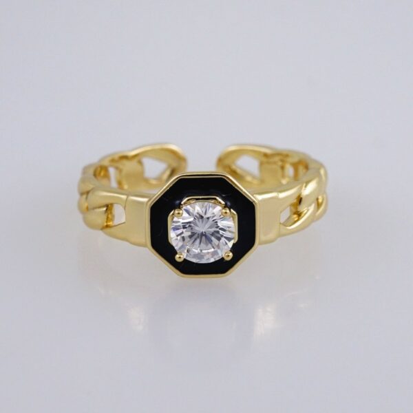 Woman Ring/ Anillos Damas/  14K Real Color/  Zircon Stone/ Ajustable// R509
