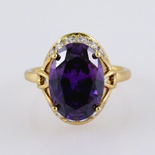 Woman Ring/ Anillos Damas/  14K Real Color/  Zircon Stone// R514