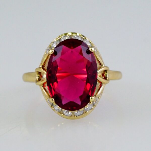 Woman Ring/ Anillos Damas/  14K Real Color/  Zircon Stone// R519
