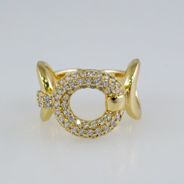 Woman Ring/ Anillos Damas/  14K Real Color/  Zircon Stone/ Ajustable// R522