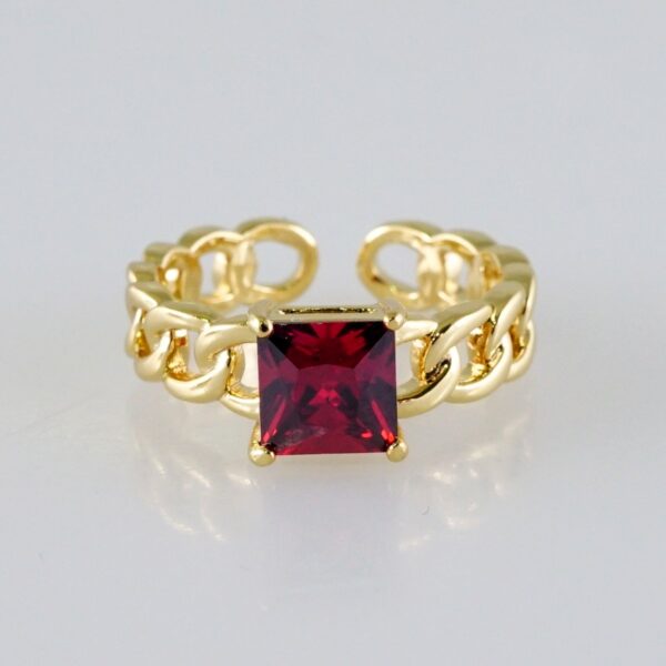 Woman Ring/ Anillos Damas/  14K Real Color/  Zircon Stone/  Ajustable// R528