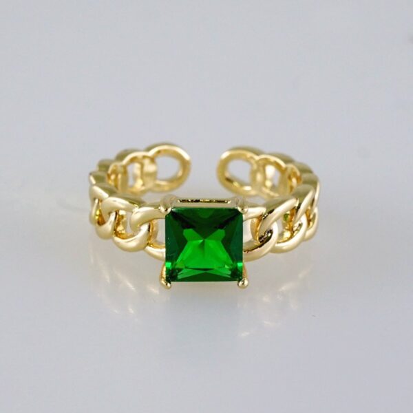Woman Ring/ Anillos Damas/  14K Real Color/  Zircon Stone/  Ajustable// R530