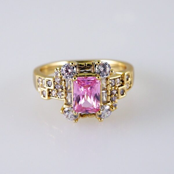 Women Ring/ Anillos Damas/  14K Real Color/  Zircon Stone// R536