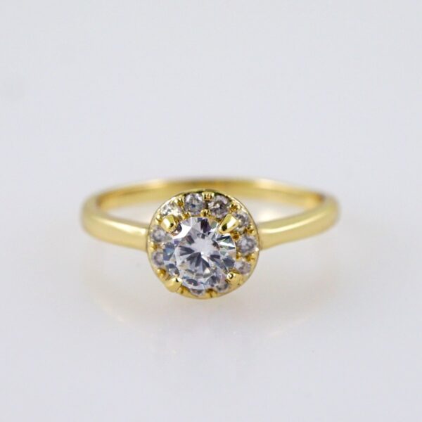 Women Ring/ Anillos Damas/  14K Real Color/  Zircon Stone// R571